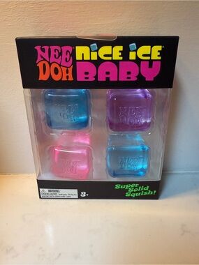 NeeDoh Nice Ice Baby Squish Toy Set - Blue, Purple, Pink